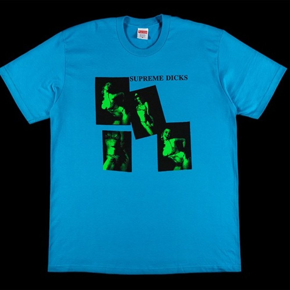 SUPREME TSHIRT BLUE SIZE MEDIUM